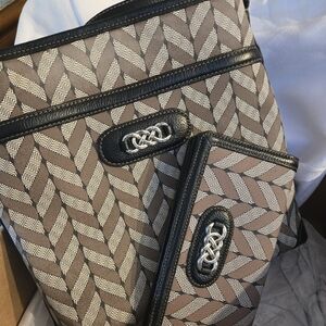 Brighton Brown and Black Crossbody Bag